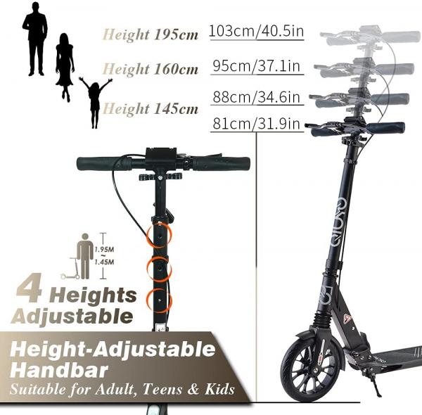 Monopattino per Bambini 100 kg Ruote 200 Scooter Ragazzi